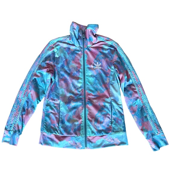 Adidas Pastel Camo Europa Track Jacket Women’s Medium - Picture 1 of 5